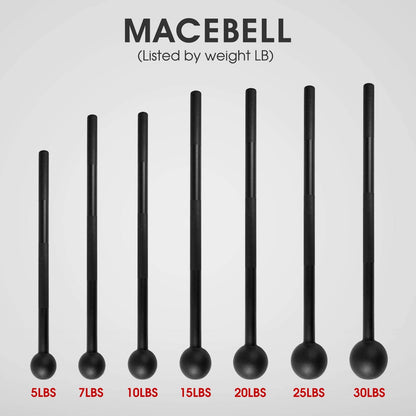 Ultimate Steel Mace Bell for Full Body Strength Training - Perfect for Muscle, Shoulder, Grip & Forearm Workouts - Available in 5 to 30 LB for Men & Women