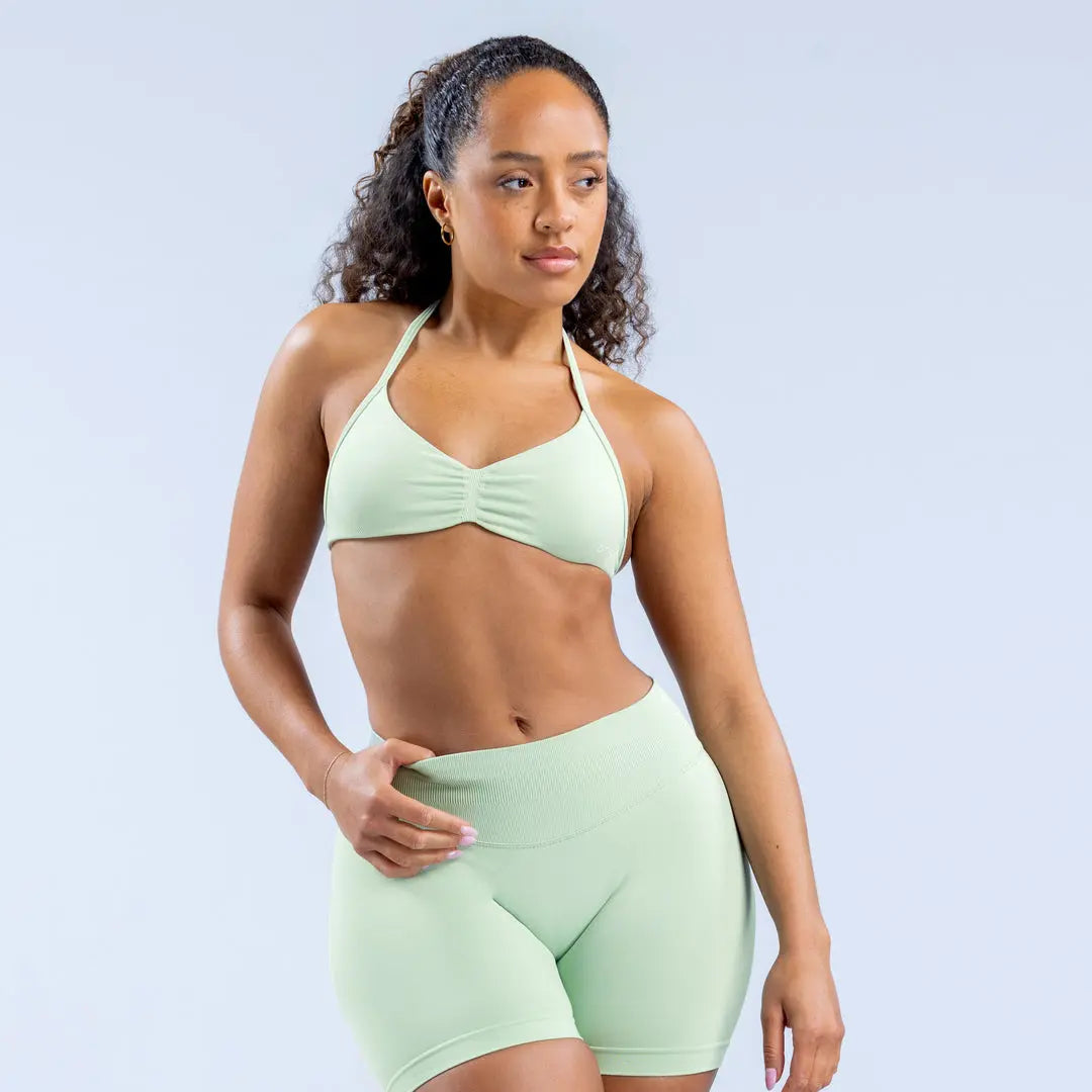 DF Yoga Impact Sports Set - Seamless Sculpt Fit with Strappy Back High-Waisted Bottoms Ultra-Flattering Activewear Look for Women Gym Stuff