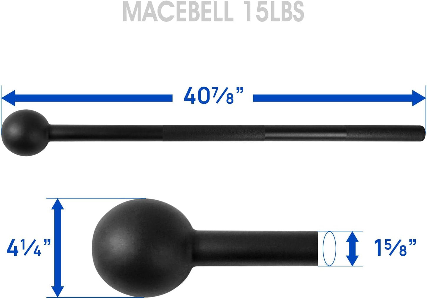 Ultimate Steel Mace Bell for Full Body Strength Training - Perfect for Muscle, Shoulder, Grip & Forearm Workouts - Available in 5 to 30 LB for Men & Women