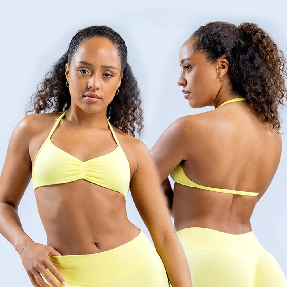 DF Yoga Impact Sports Set - Seamless Sculpt Fit with Strappy Back High-Waisted Bottoms Ultra-Flattering Activewear Look for Women Gym Stuff