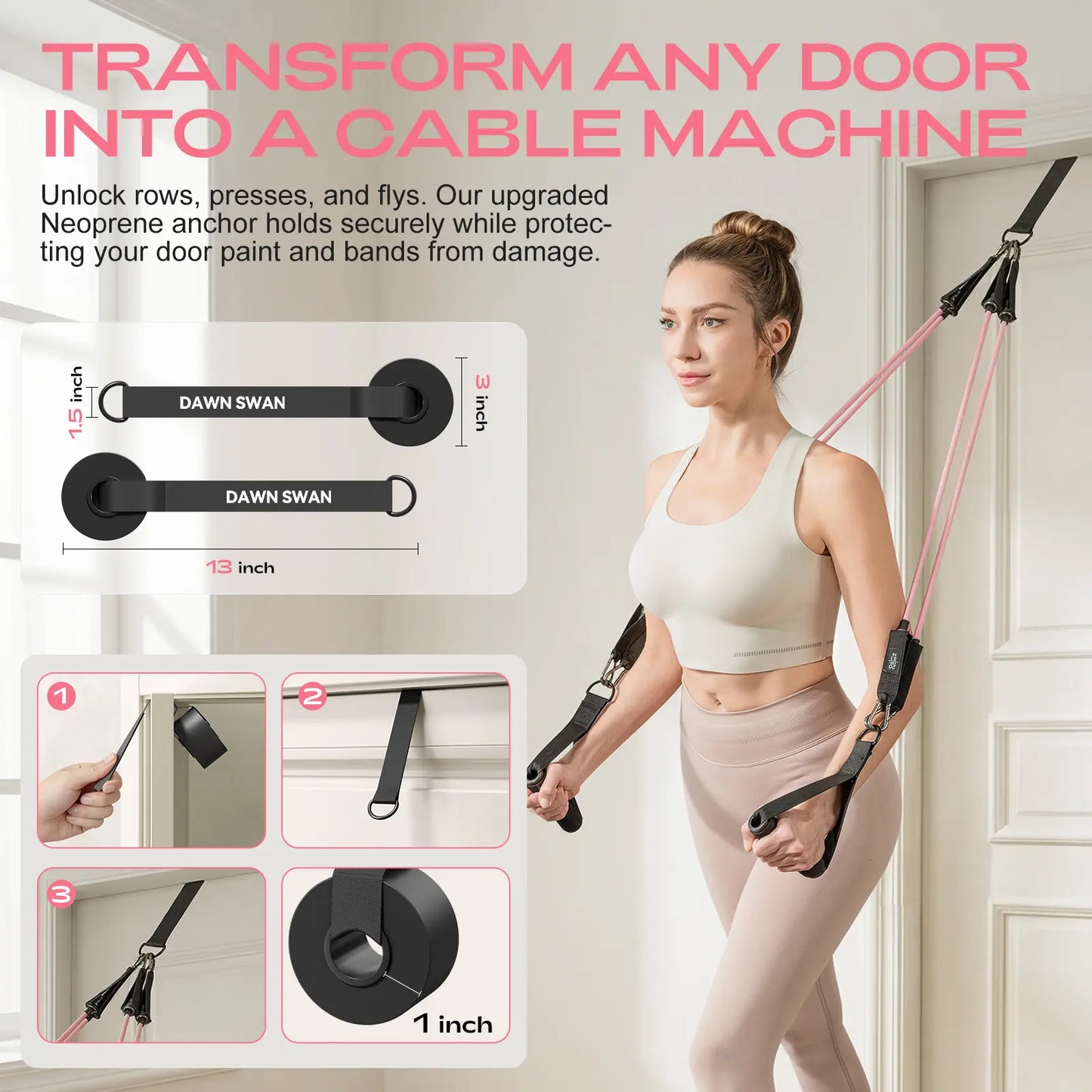 [DAWN SWAN] Pilates Bar Kit with Resistance Bands – Adjustable Home Gym Workout Equipment for Women & Men – Portable Pilates Equipment for Squats, Yoga & Full Body Toning