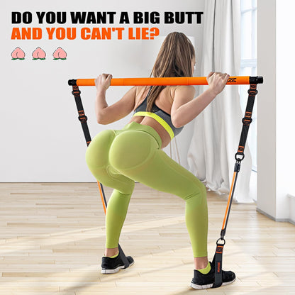 Transform Your Home Workouts with Our Multifunctional Pilates Bar Kit - Complete Set for Full-Body Strength Training and Flexibility