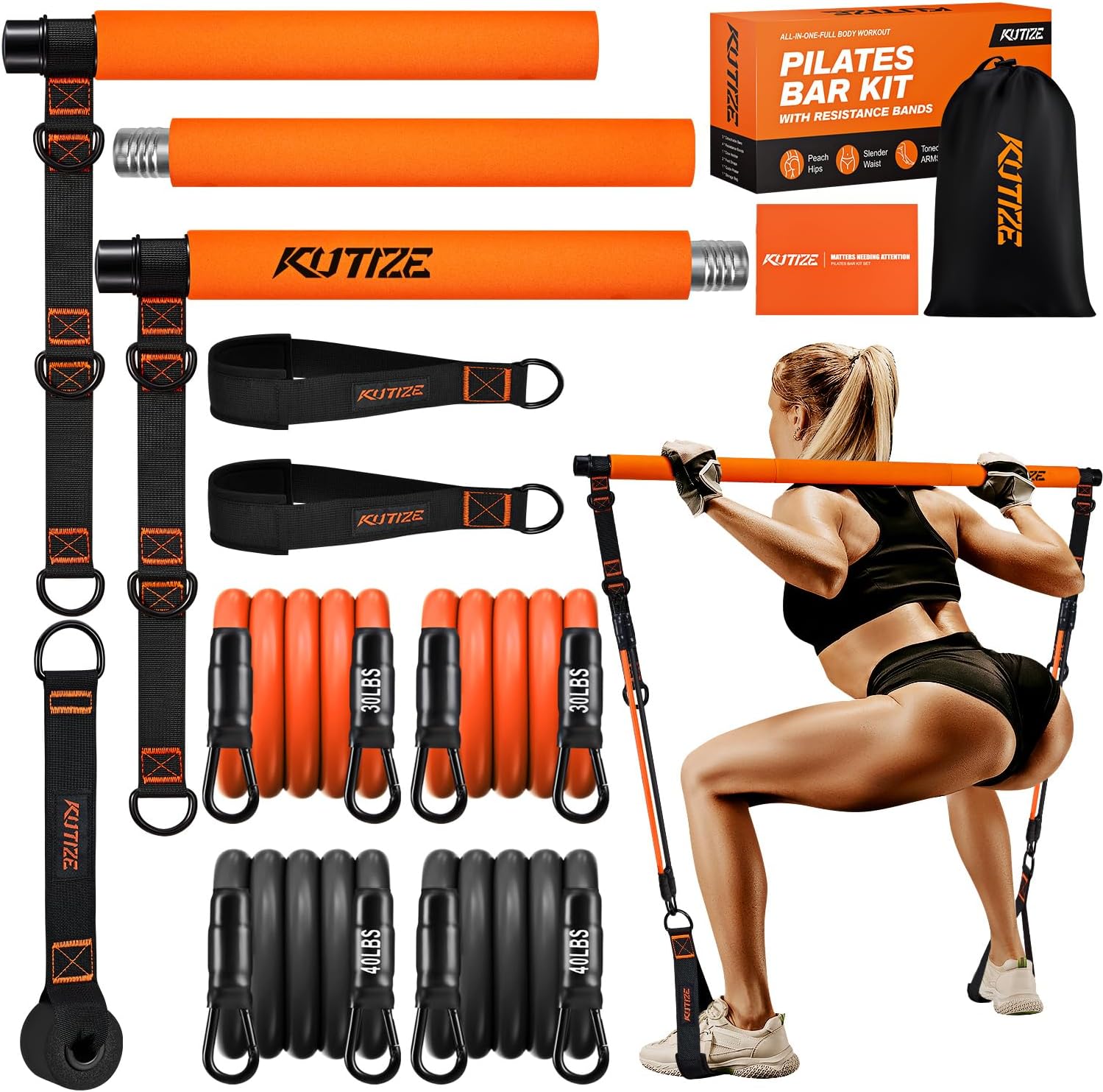 Transform Your Home Workouts with Our Multifunctional Pilates Bar Kit - Complete Set for Full-Body Strength Training and Flexibility