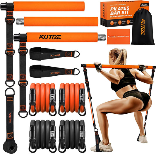 Transform Your Home Workouts with Our Multifunctional Pilates Bar Kit - Complete Set for Full-Body Strength Training and Flexibility