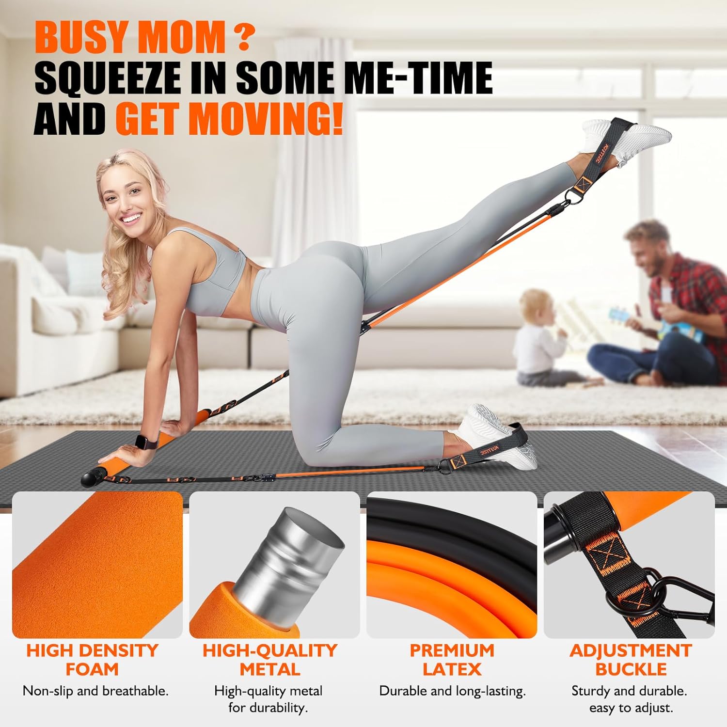 Transform Your Home Workouts with Our Multifunctional Pilates Bar Kit - Complete Set for Full-Body Strength Training and Flexibility