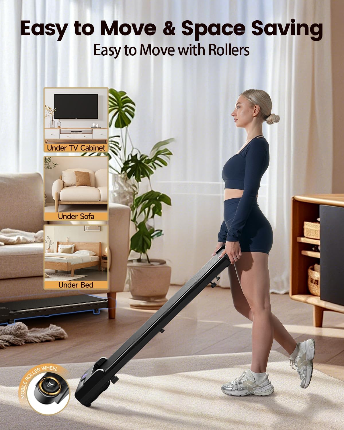 Compact and Portable Walking Pad Treadmill - Perfect Mini Under Desk Solution for Home and Office Workouts