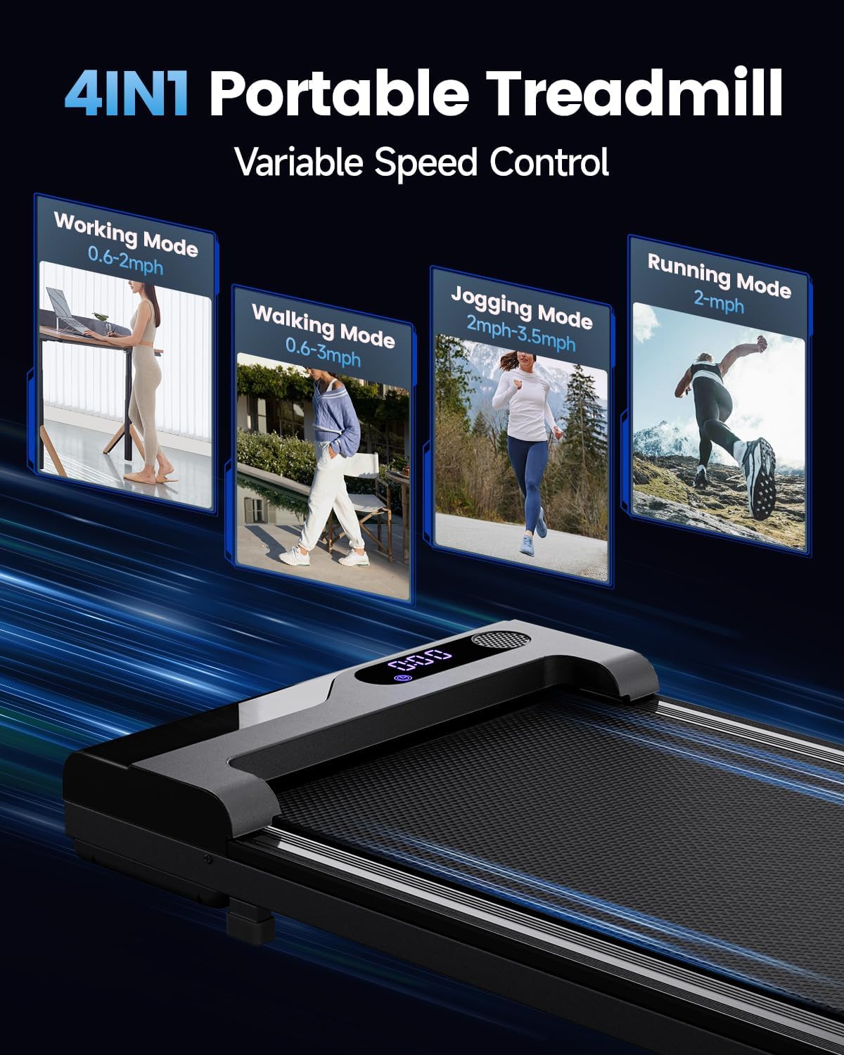 Compact and Portable Walking Pad Treadmill - Perfect Mini Under Desk Solution for Home and Office Workouts