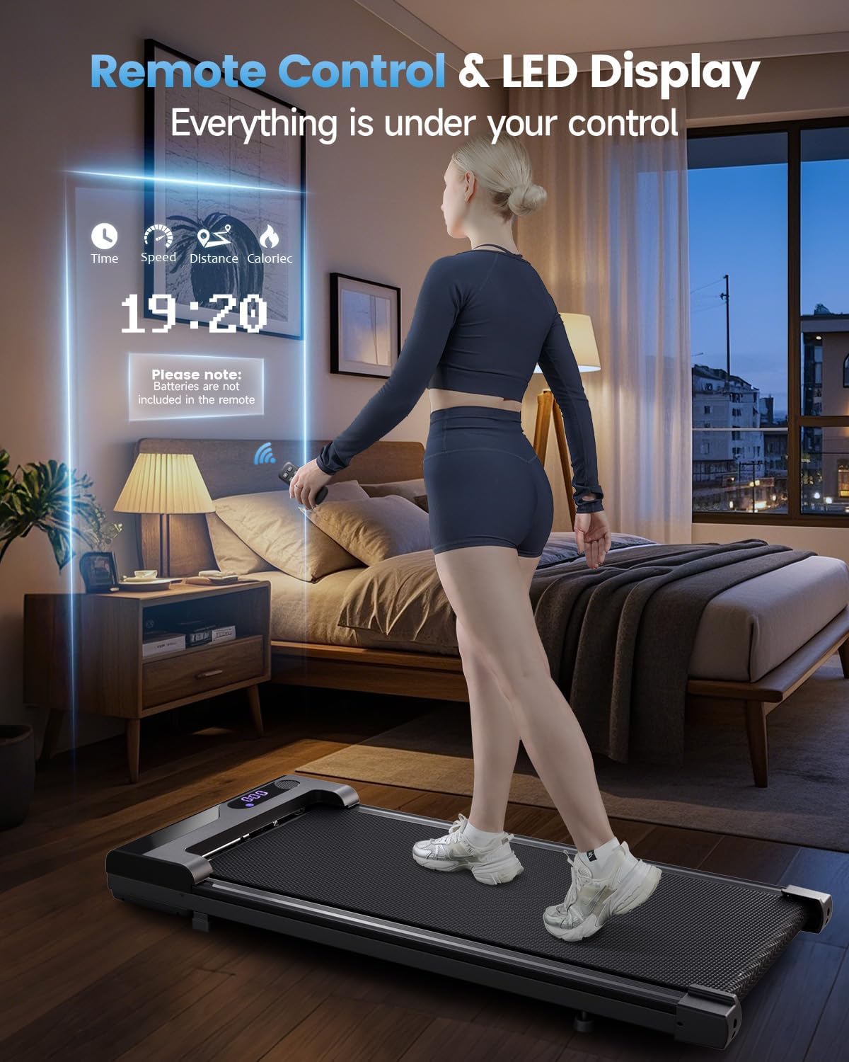 Compact and Portable Walking Pad Treadmill - Perfect Mini Under Desk Solution for Home and Office Workouts