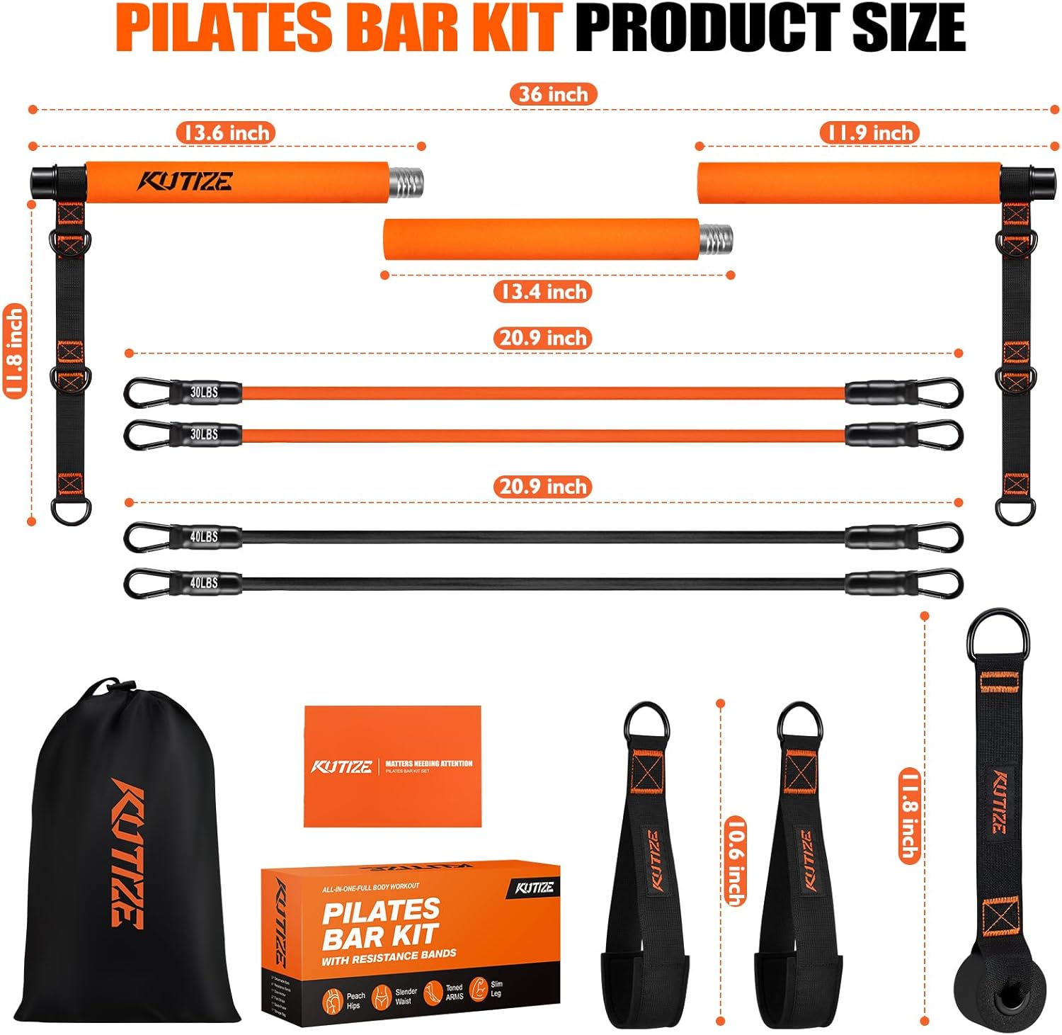 Transform Your Home Workouts with Our Multifunctional Pilates Bar Kit - Complete Set for Full-Body Strength Training and Flexibility