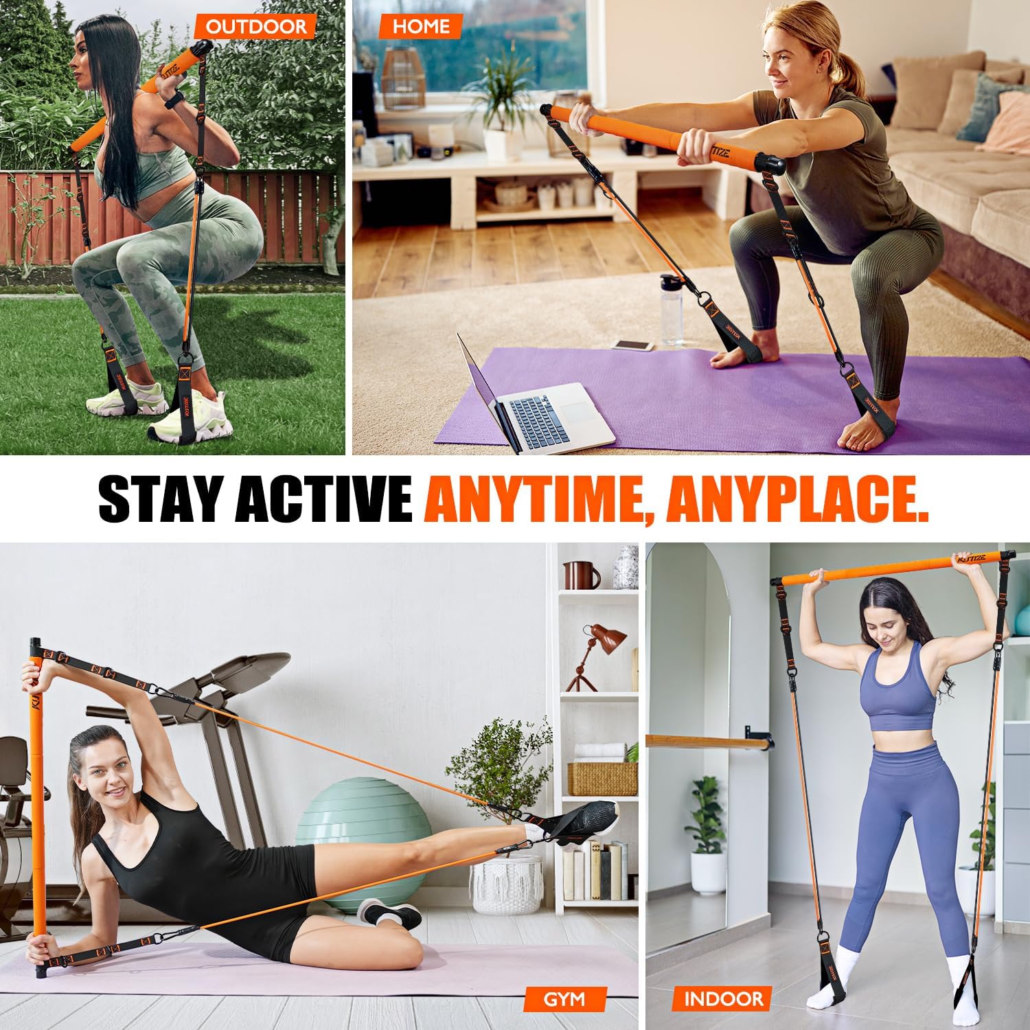 Transform Your Home Workouts with Our Multifunctional Pilates Bar Kit - Complete Set for Full-Body Strength Training and Flexibility