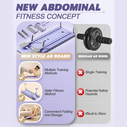 8 in 1 Pilates Board for Home Foldable, Pilates Board, Multifunctional Abdominal Board, Exercise Board, Abs Workout Equipment,Workout Portable Pilates Reformer Machine, Foldable Reformer Pilates Machine for Home Workout, Multifunctional Ab Exercise Board