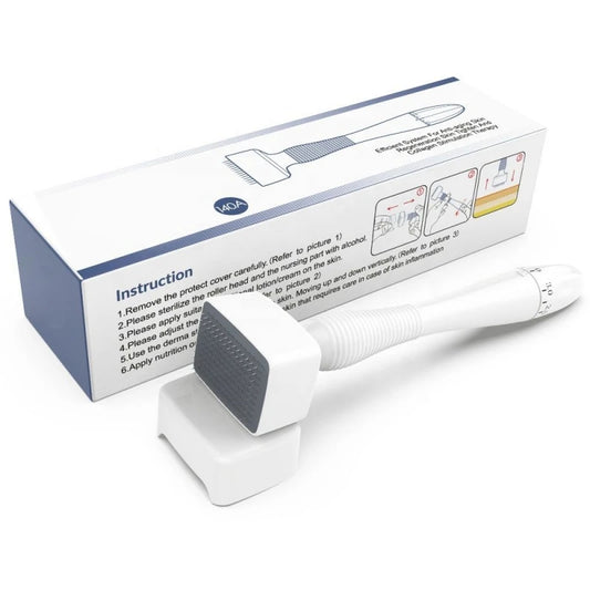 Transform Your Skincare Routine with the Derma Stamp 140A Microneedling Face Roller – Adjustable Titanium Needle for Enhanced Beard Growth and Scalp Hair Health