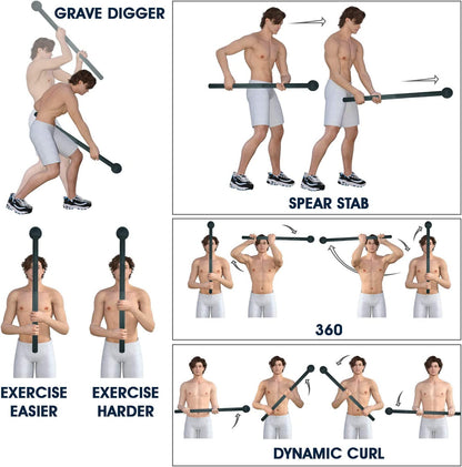 Ultimate Steel Mace Bell for Full Body Strength Training - Perfect for Muscle, Shoulder, Grip & Forearm Workouts - Available in 5 to 30 LB for Men & Women