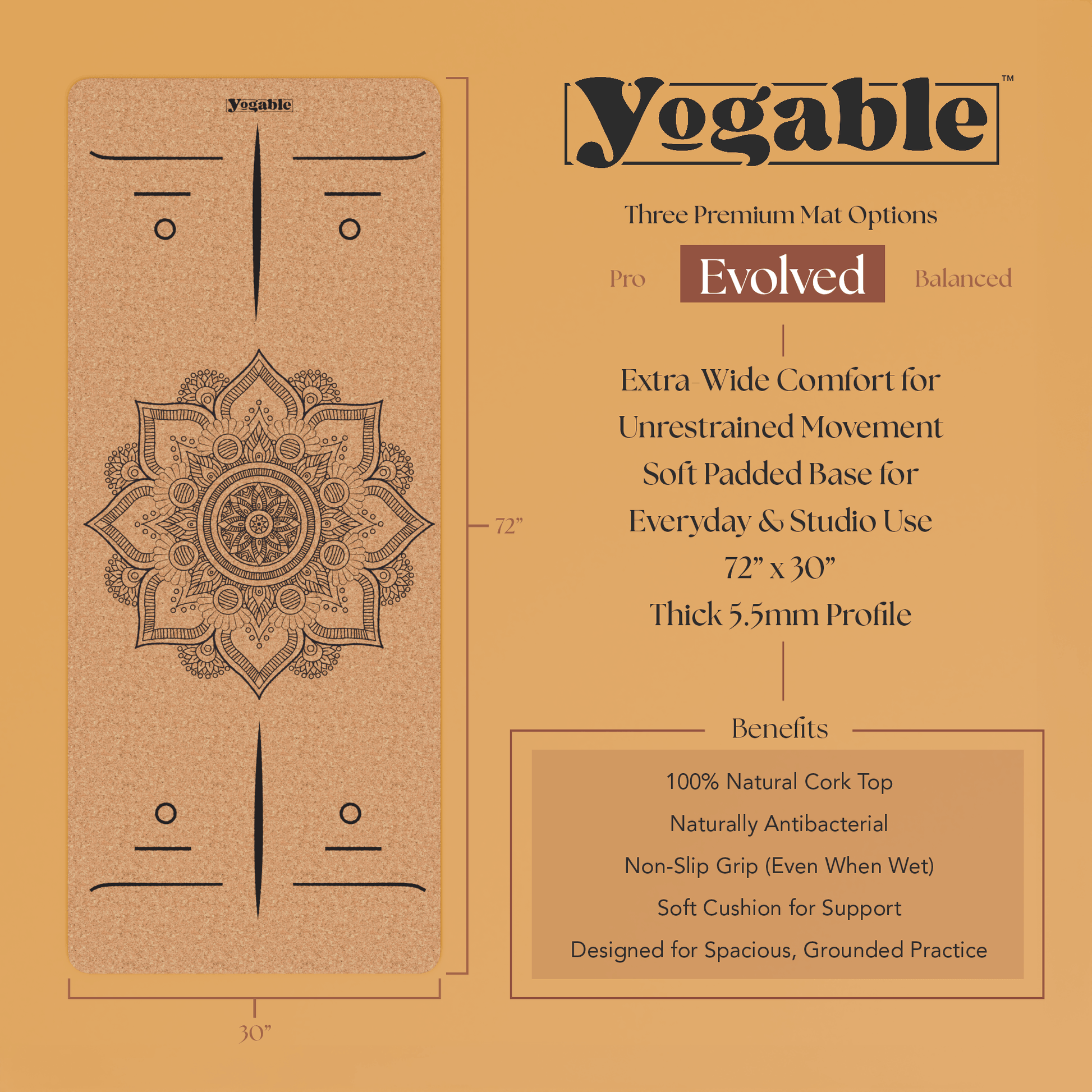 Experience Ultimate Comfort with the Yogable™ Evolved Yoga Mat – Your Perfect Practice Companion!