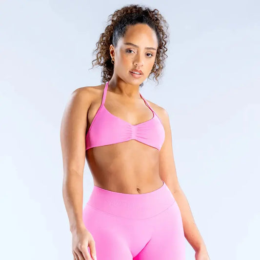 DF Yoga Impact Sports Set - Seamless Sculpt Fit with Strappy Back High-Waisted Bottoms Ultra-Flattering Activewear Look for Women Gym Stuff